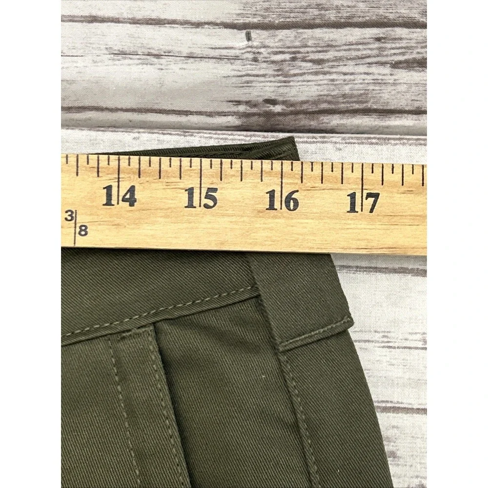 Edgevale Pants Mens 32x28 Green Canvas Chino USA Made Workwear Outdoor Utility